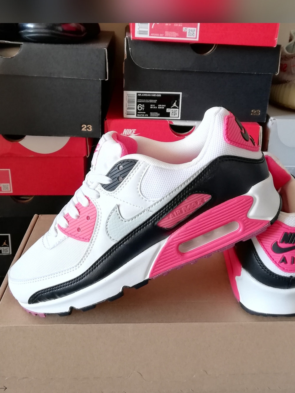 NIKE AIR MAX 90S "INFRARED" WOMEN'S US SIZE 8.5 BRAND NEW IN BOX - Picture 3 of 15